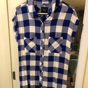 Rails blue/white plaid dress